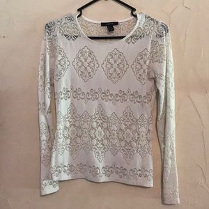 Forever 21 Lace Long Sleeve Top